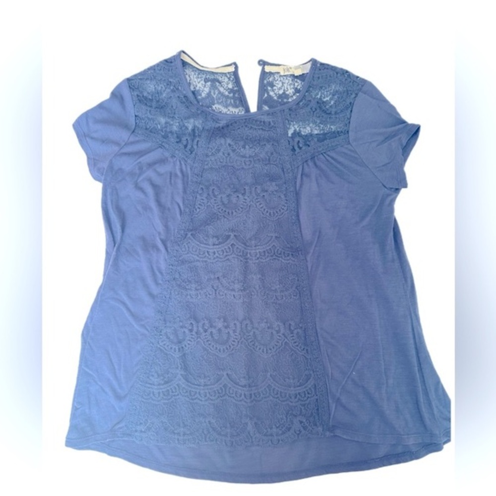 Lace Back Top in Navy Blue size medium
